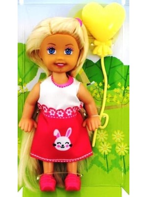 Cute Sarı Balonlu Sarışın Mini Bebek