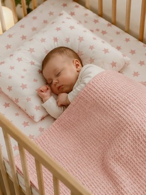 Mrvhome Bebek ve Çocuk Pike Takımı Pudra Star