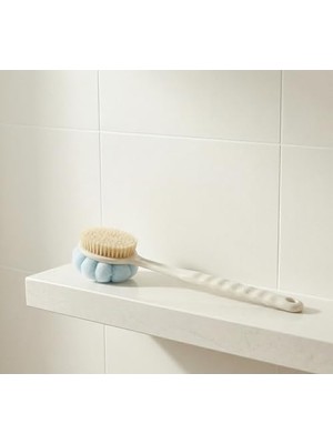 2'si 1 Arada Uzun Saplı Banyo Lifi ve Sırt Fırçası (38 Cm) - Çift Taraflı Duş Masajı ve Kese Fırçası