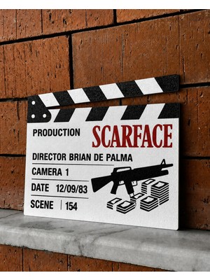 Klaket Tablo / Duvar Dekoru - Scarface (Yaralı Yüz)