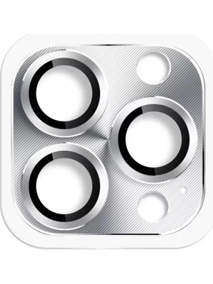 Sora Home Newface Apple iPhone 16 Pro Max Pers Alüminyum Kamera Lens - Gümüş