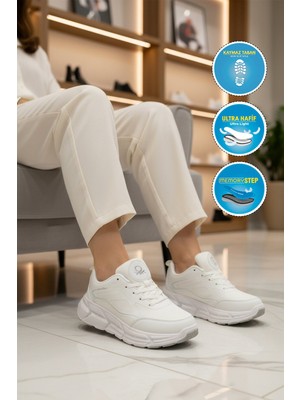 United Colors Of Benetton Beyaz Fileli Hafif Esnek Hafızalı Taban Unisex Spor Ayakkabı BNI-11500 G