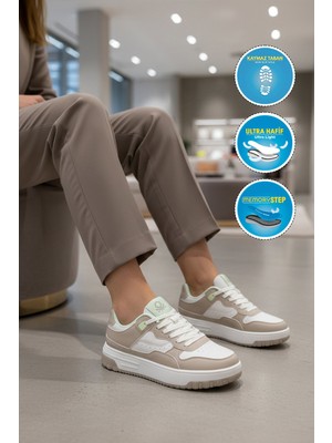 United Colors Of Benetton Beyaz Gri Hafızalı Taban Unisex Spor Ayakkabı BNI-11509 G