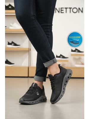 United Colors Of Benetton Siyah Bağcıklı Hafızalı Taban Unisex Spor Ayakkabı BNI-11050 G