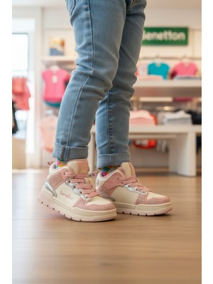 United Colors Of Benetton Pembe Bilek Boy Hafif Bağcıklı Kız Çocuk Spor Ayakkabı BN-12038 P