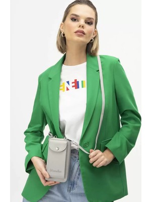 United Colors Of Benetton Gri Omuz Askılı Kadın Cüzdan/çanta BNT-1213