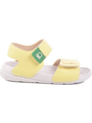 United Colors Of Benetton Sarı Cırtlı Kız Bebek Sandalet BN-1252 B