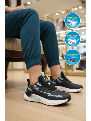 United Colors Of Benetton Lacivert Fileli Hafif Hafızalı Taban Kadın Spor Ayakkabı BNI-11496 G