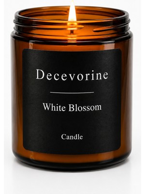 Decevorine White Blossom Ferah Beyaz Çiçek Kokulu Mum Yasemin Zambak Hanımeli 210 gr