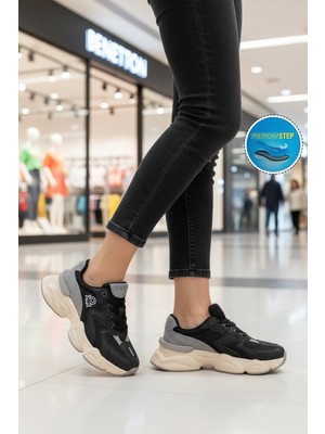 United Colors Of Benetton Siyah Memory Foam Kadın Spor Ayakkabı BN-11121 G