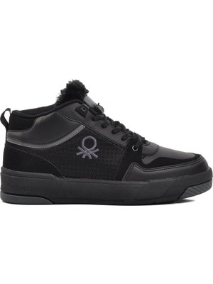 United Colors Of Benetton Siyah Bilek Boy Bağcıklı Unisex Hi Sneaker BN-31210 G