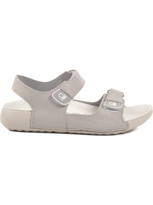 United Colors Of Benetton Gri Cırtlı Hafif Kız Çocuk Sandalet BN-1419 F