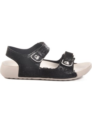 United Colors Of Benetton Siyah Cırtlı Hafif Kız Çocuk Sandalet BN-1419 F