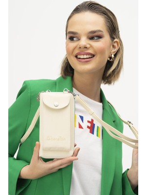 United Colors Of Benetton Bej Omuz Askılı Kadın Cüzdan/çanta BNT-1213
