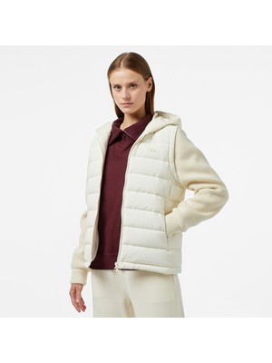Lacoste Kadın Regular Fit Kapüşonlu Beyaz Yelek