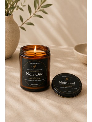 Decevorine Noir Oud Premium Mum Yoğun ve Oud Amber Kehribar Sandal 210 gr