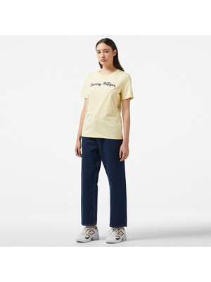 Tommy Hilfiger Loose Straight Cler Kadın Mavi Jean