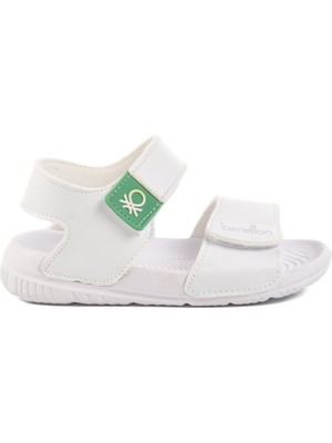 United Colors Of Benetton Beyaz Cırtlı Kız Bebek Sandalet BN-1252 B