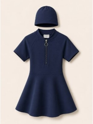 My Kids Wear Kız Çocuk  Kısa Kollu Fermuarlı Mayo Uv Korumalı Deniz ve Havuz Mayosu 12778