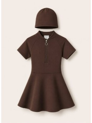 My Kids Wear Kız Çocuk  Kısa Kollu Fermuarlı Mayo Uv Korumalı Deniz ve Havuz Mayosu 12779