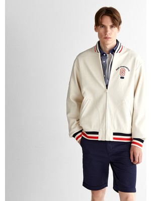 Gant Erkek Krem Regular Fit Hakim Yaka Logolu Ceket