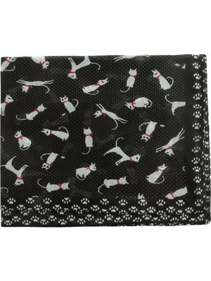 Hace Bazaar Kedi Desenli Bandana 50*50