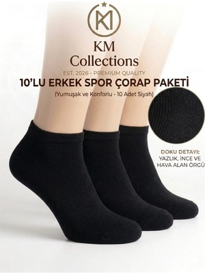 10'lu Ekonomik Paket Bay&bayan&genç Patik Çorap Pamuklu