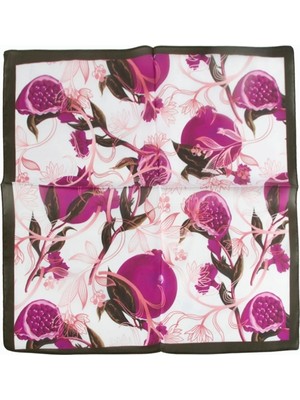 İlk El Grup Ieg™ Nar Desenli Zr Şifon Fular 50*50 cm