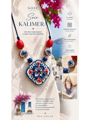 Soie Atelier Kalimera Seramik Kolye