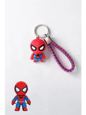 Lynare Örümcek Adam Spider-Man 3D Silikon Anahtarlık ve Çanta Aksesuarı