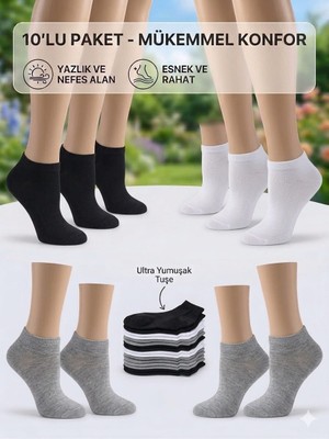 10'lu Ekonomik Paket Bay&bayan&genç Patik Çorap Pamuklu
