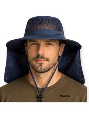 Mustran Yazlık Güneş Şapkası Uv Korumalı Fileli Safari Outdoor Balıkçı Şapkası Ense Korumalı Unisex – Krem