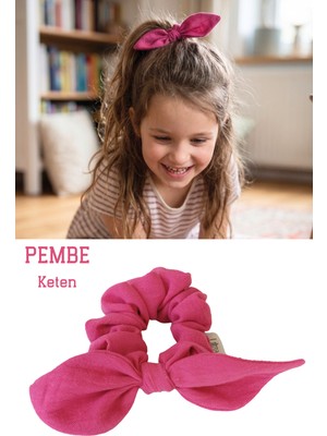 Liliza Accessories Keten Tavşan (Bunny) Kulak Çocuk Genç Yetişkin Lastik Toka