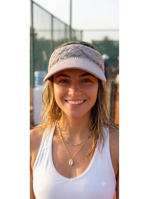 Kervan Pazarı Kadın Triko Esnek Tenis,golf,koşu Spor Vizör Şapka-Siperlik