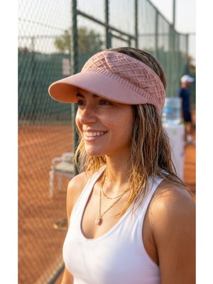 Kervan Pazarı Kadın Triko Esnek Tenis,golf,koşu Spor Vizör Şapka-Siperlik