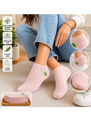 6'lı Paket Bambu Patik Çorap Özel Kokulu