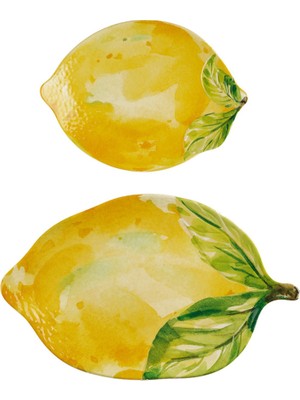 UltraMint Limora Melamin 2'li Limon Formlu Sunumluk, Şık ve Kullanışlı Mutfak Aksesuarı