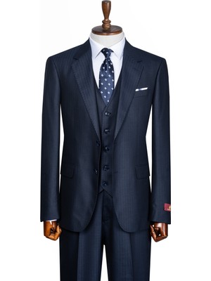 İlayda Emir Luxury, Blazer, Slim Fit, Çizgili, Erkek Takım Elbise