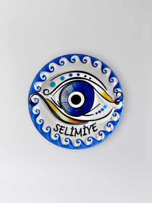 Mundy Selimiye Temalı Polyester Kabartmalı Nazar Magnet  Çap: 7 cm – Dekoratif Hediyelik Buzdolabı Süsü  (KOD:1210)