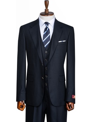 İlayda Emir Luxury, Blazer, Slim Fit, Çizgili, Erkek Takım Elbise