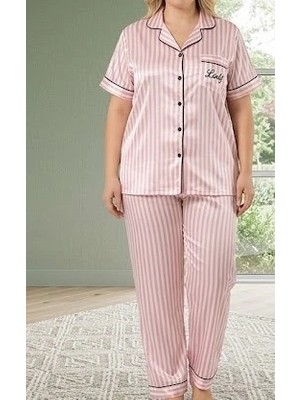 Biçomi Bicomi Büyük Beden Lüks Saten Pijama Takımı – Gece Boyu Kusursuz Konfor ve Zarafet
