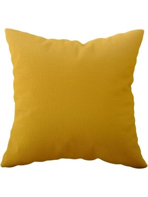 Elivora Pelangi Sarı Gri Desen Çift Taraflı Gizli Fermuarlı Yastık Kılıfı Kırlent Koltuk Yastık Kılıfı, Gri-Sarı 43 x 43