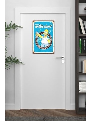 Elivora Kuşe Kağıt Duvar Posteri Simpsonlar Retro DRTR0039