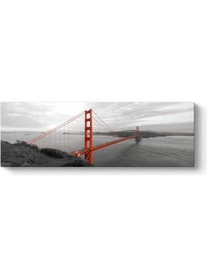 Elivora San Francisco Köprüsü Panorama Tablosu 150 x 50