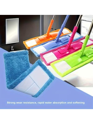 Elivora Mikrofiber Mop Paspas Yedeği, Standart Tüm Modellere Uyumlu Temizlik Başlığı, Döner Moplar Için, Süper Emici, Iz Tüy Bırakmayan Zemin Aparatı, Islak Kuru Şönil Bez, Asorti 40 cm