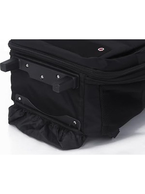 Elivora Vıp Travel Serisi Tekerlekli Trolley 17,3,15,6,14 Uyumlu Sırt Laptop Çantası - Siyah