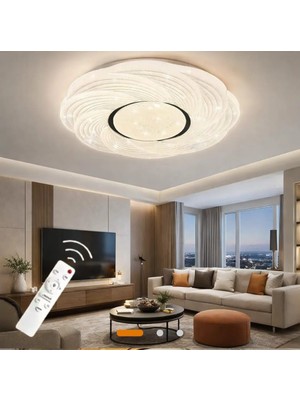 50 cm Kumandalı Plafonyer Ledli Avize