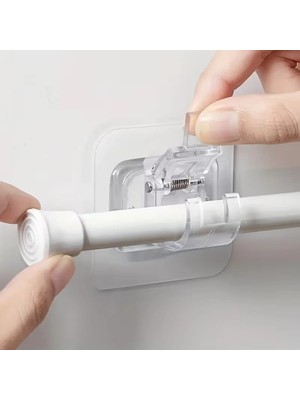Eco Lounge Çok Amaçlı Kıskaçlı Yapışkanlı Kablo ve Mop Tutucu