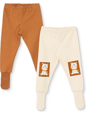 Hellobaby Erkek Bebek 2li Pantolon Hayvan Baskılı Çoraplı