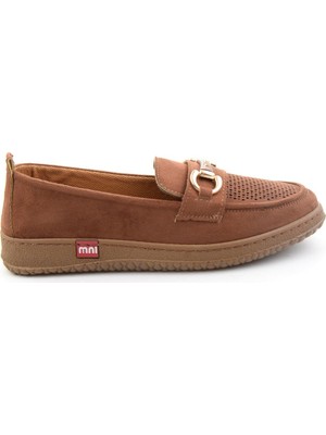 Bambi Taba Süet  Kadın Loafer Ayakkabı K01536105272